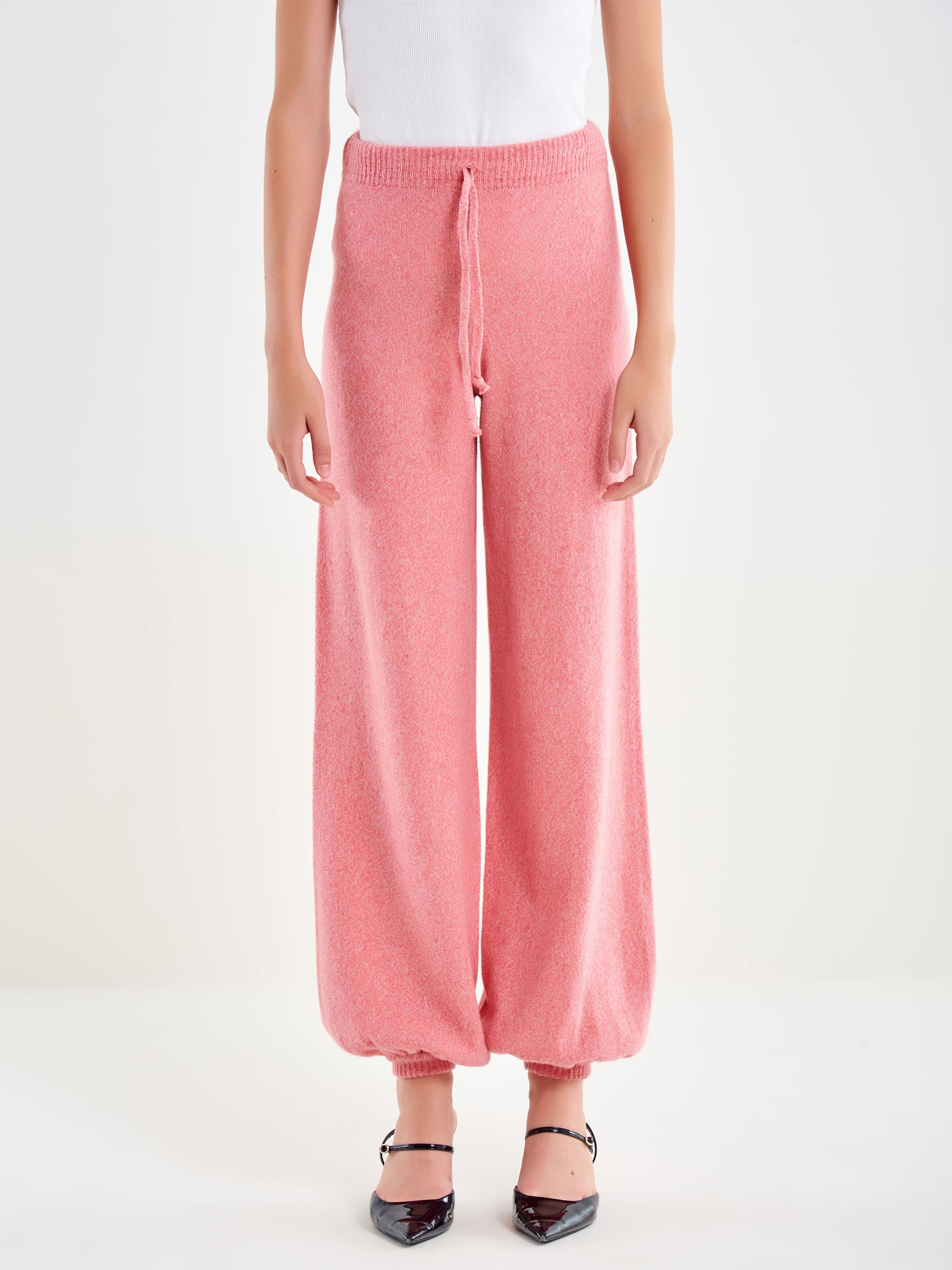 Pantaloni in Lana Gamba Ampia