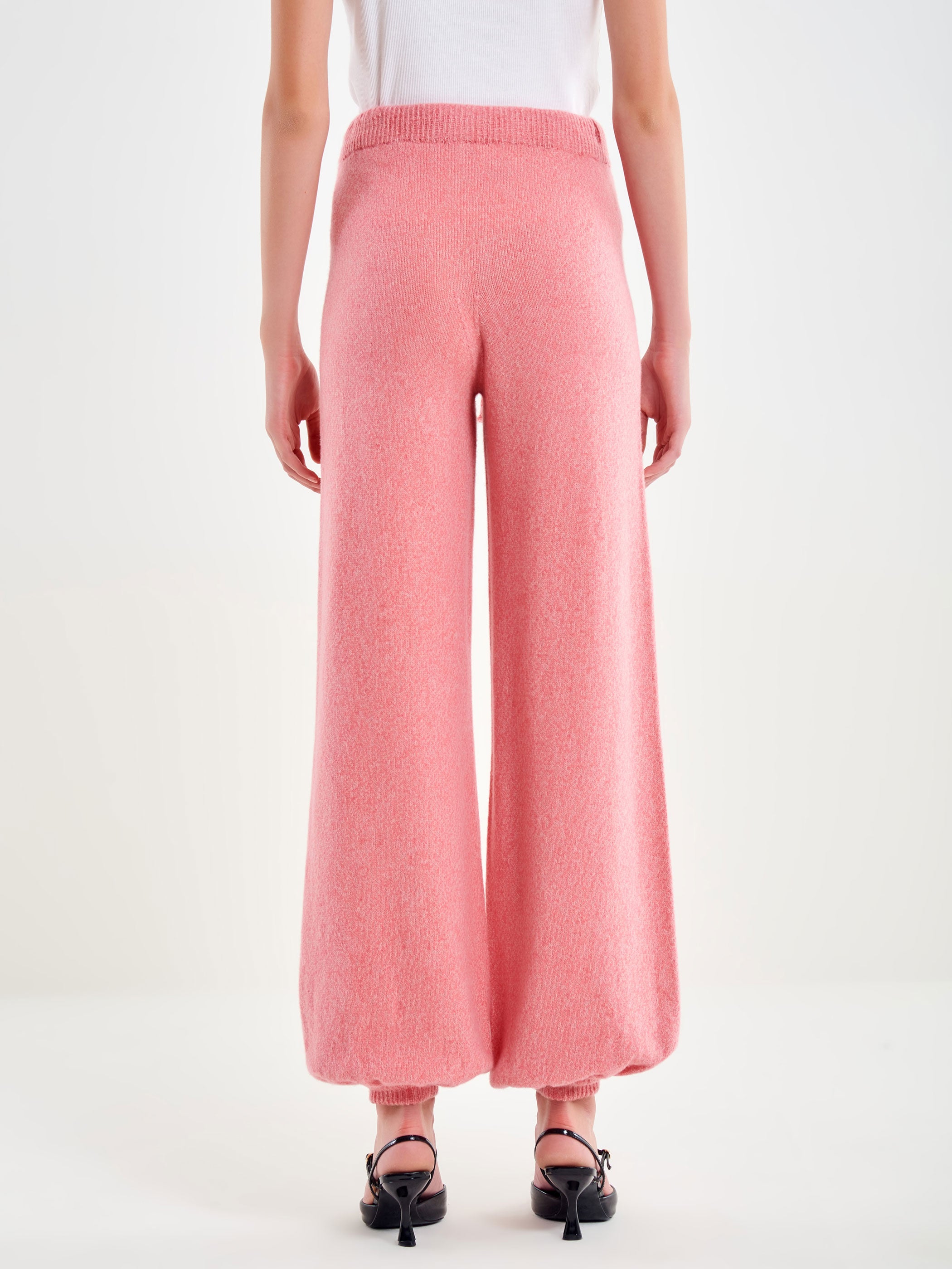Pantaloni in Lana Gamba Ampia