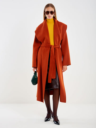 Coat with Maxi Shawl