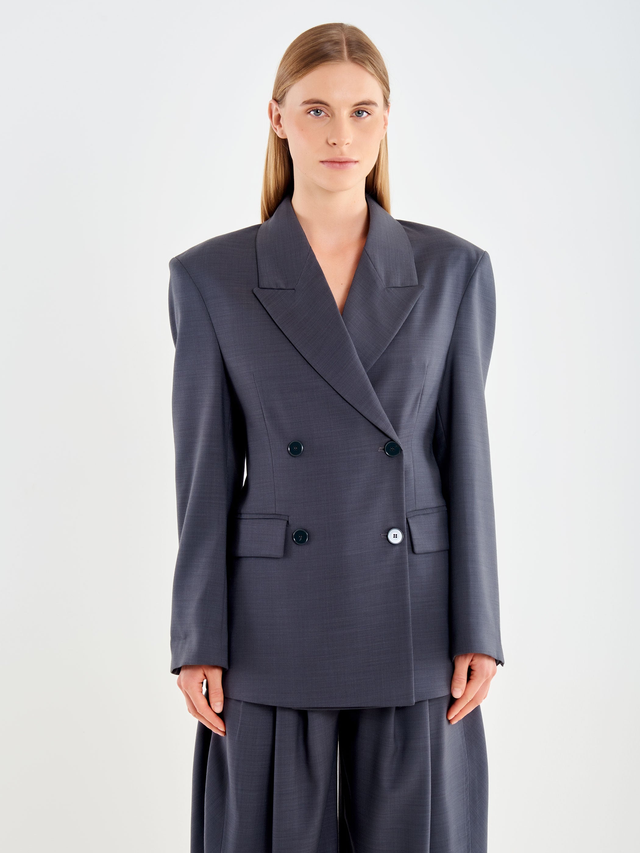 Blazer Con Bottoni sul Retro