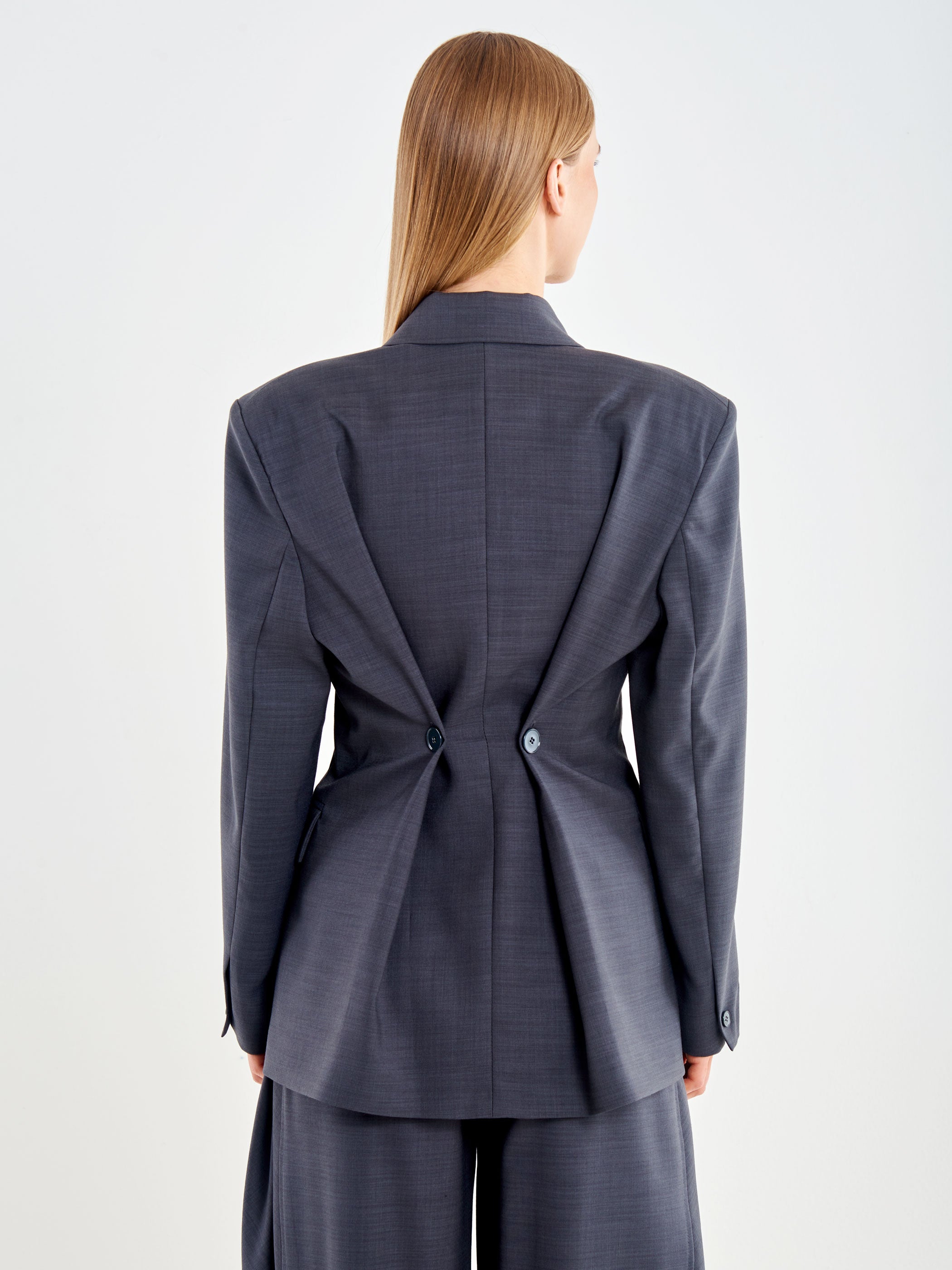Blazer Con Bottoni sul Retro
