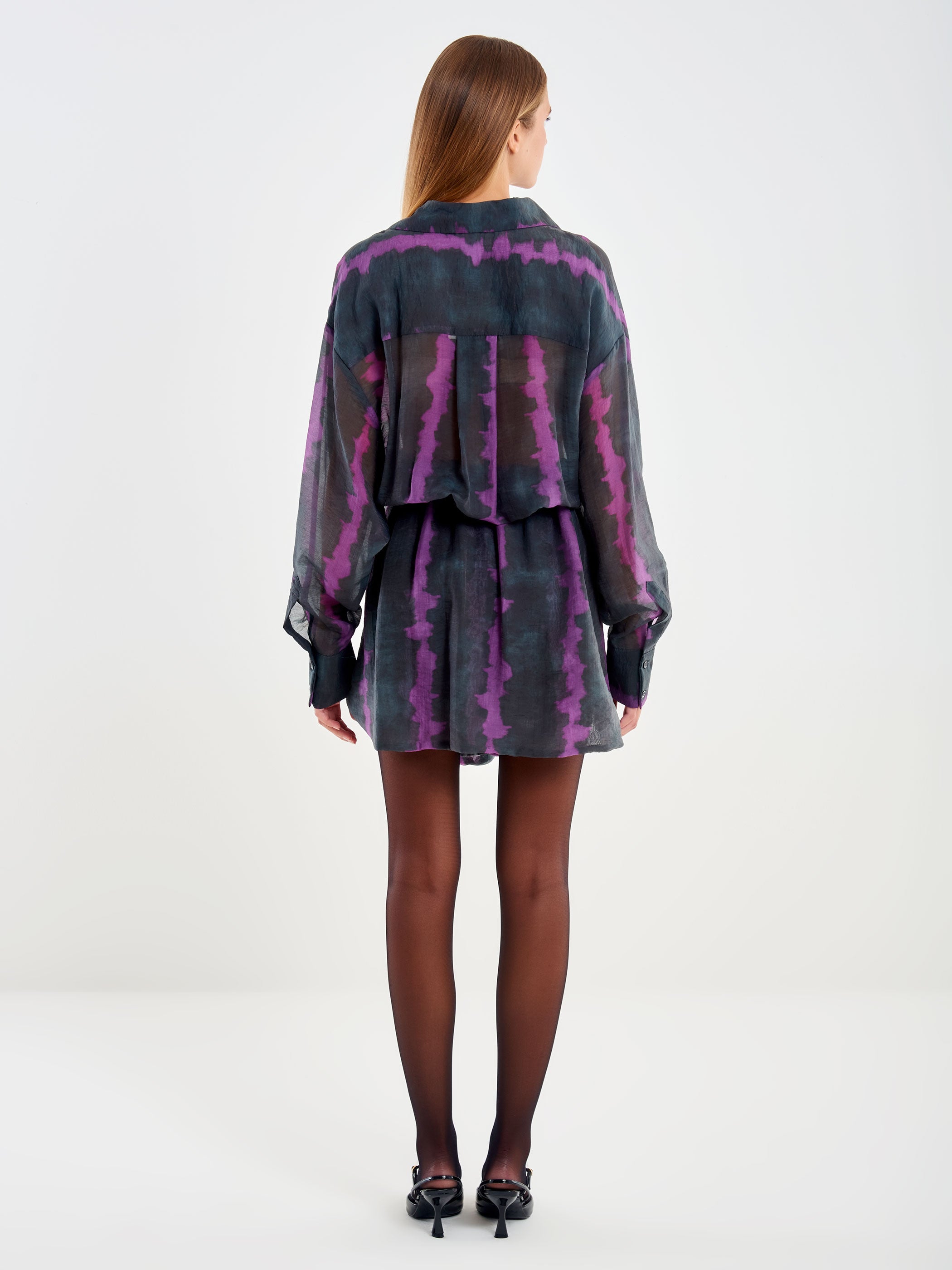 Wrap-Style Shirt Dress