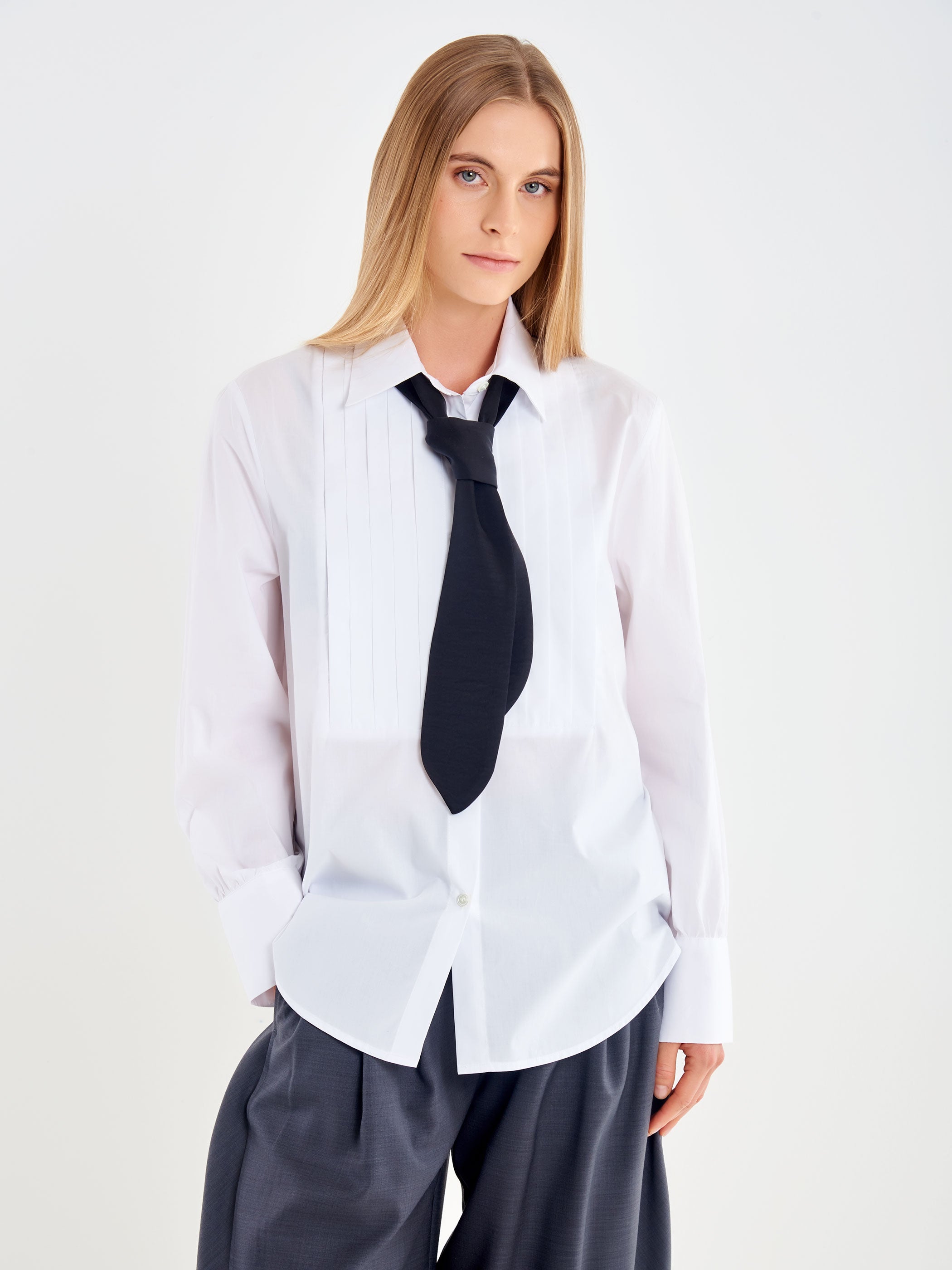 Camicia Plastron con Lavalliere