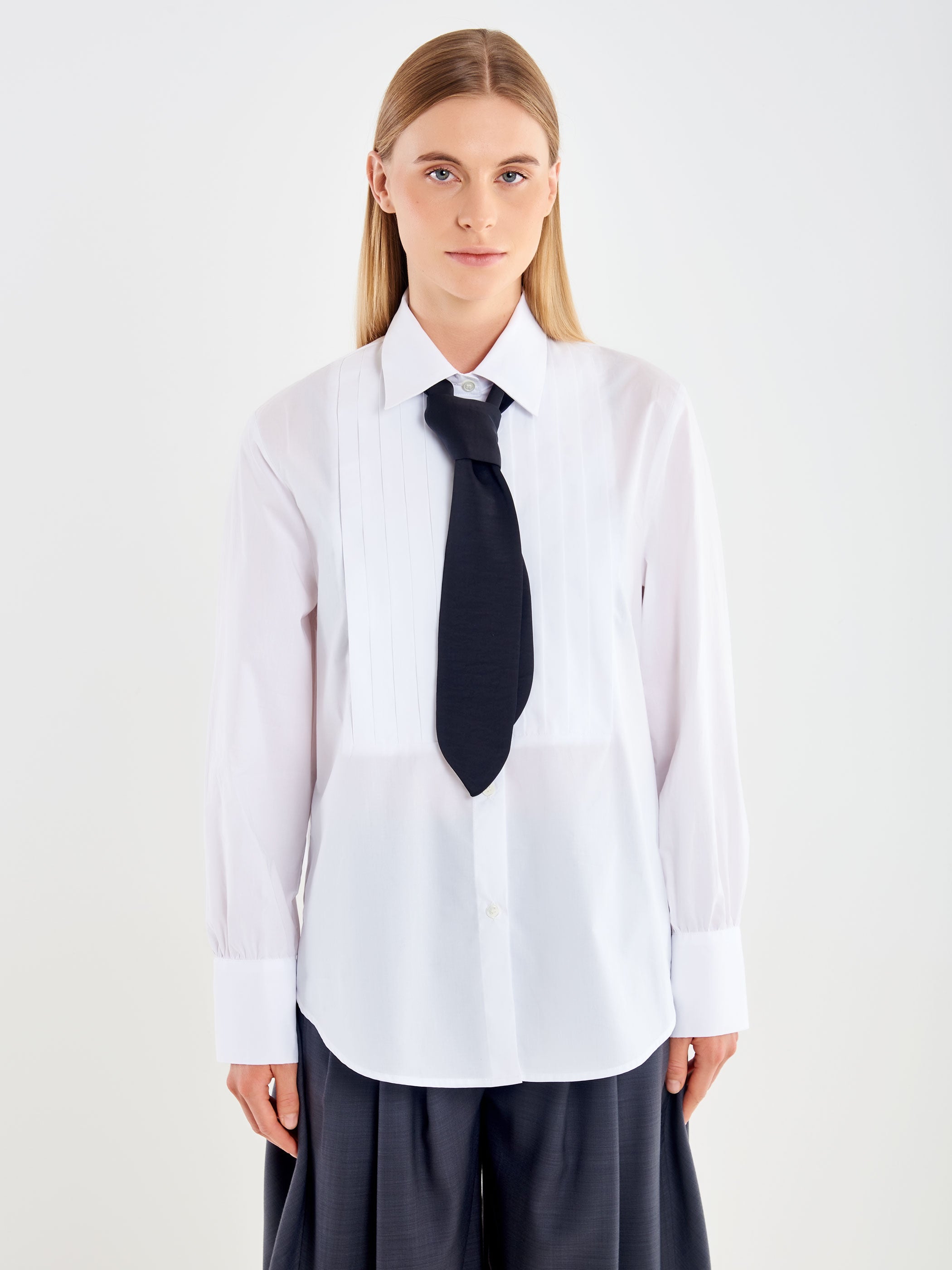 Camicia Plastron con Lavalliere