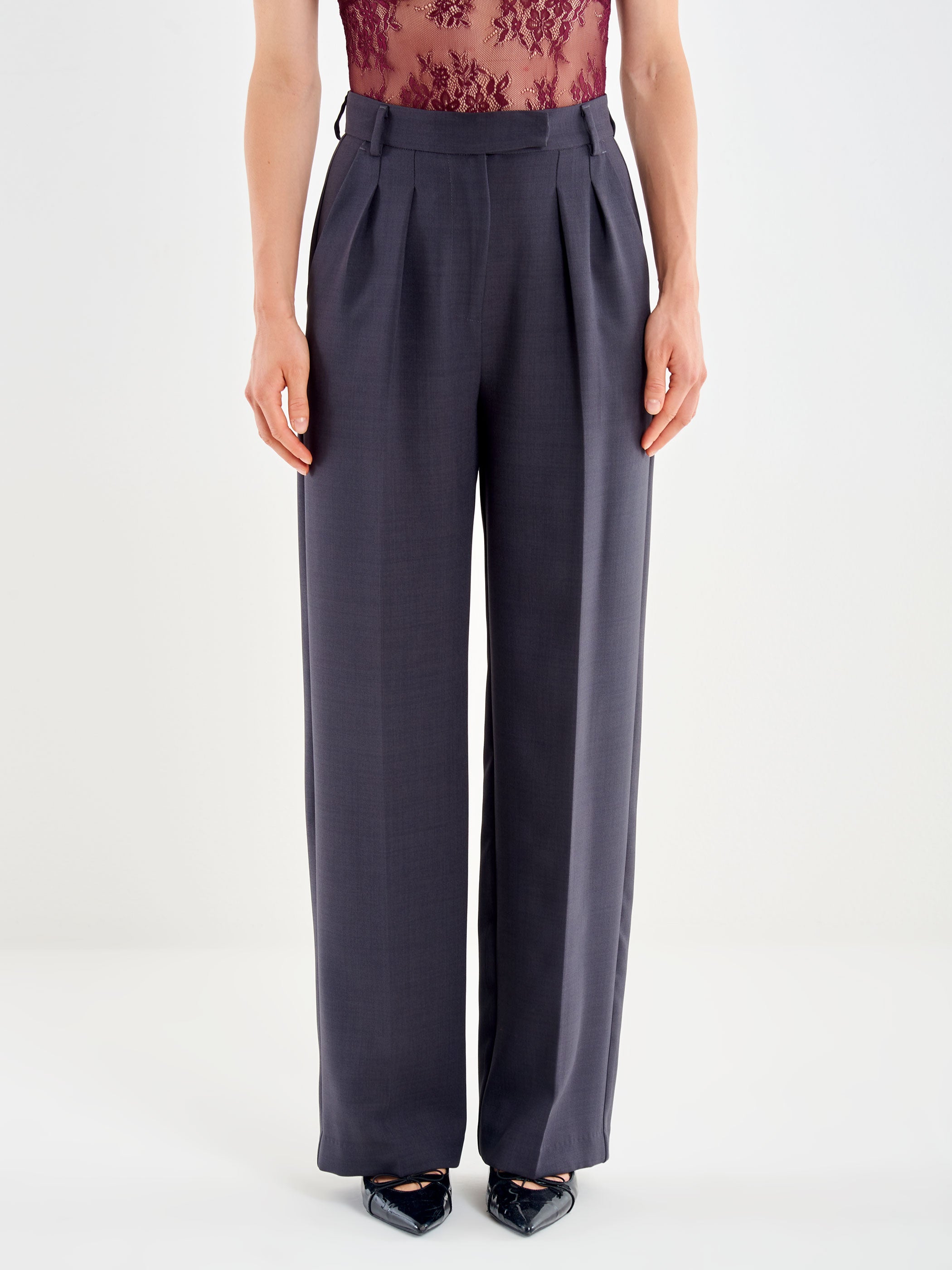 Pantalone Palazzo con Pinces