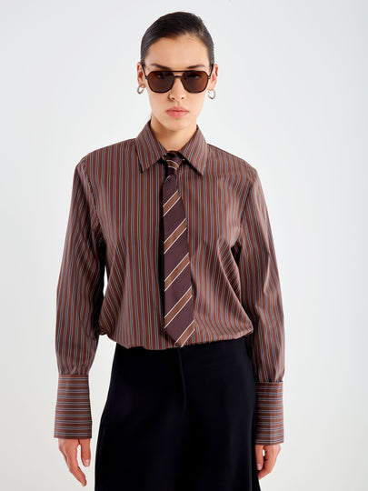Camicia a Righe in Popeline