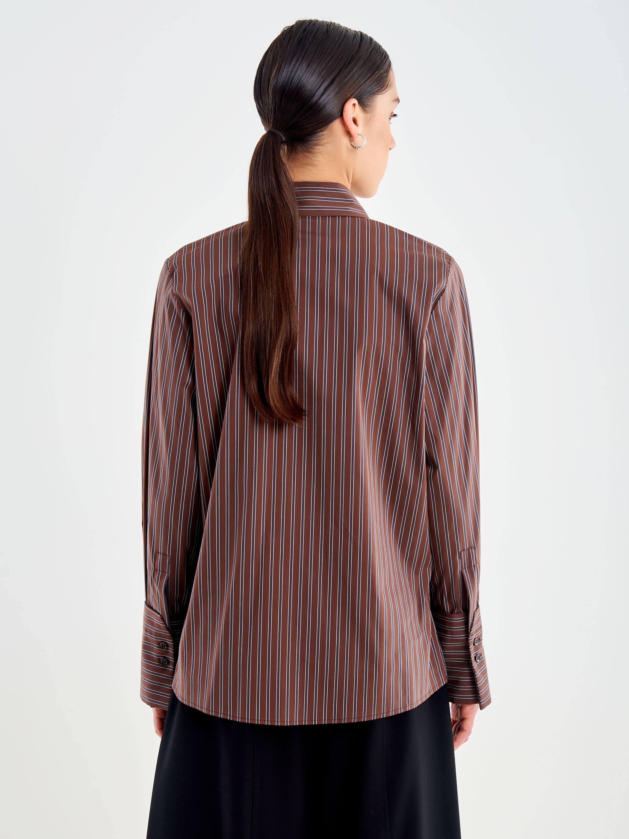 Camicia a Righe in Popeline