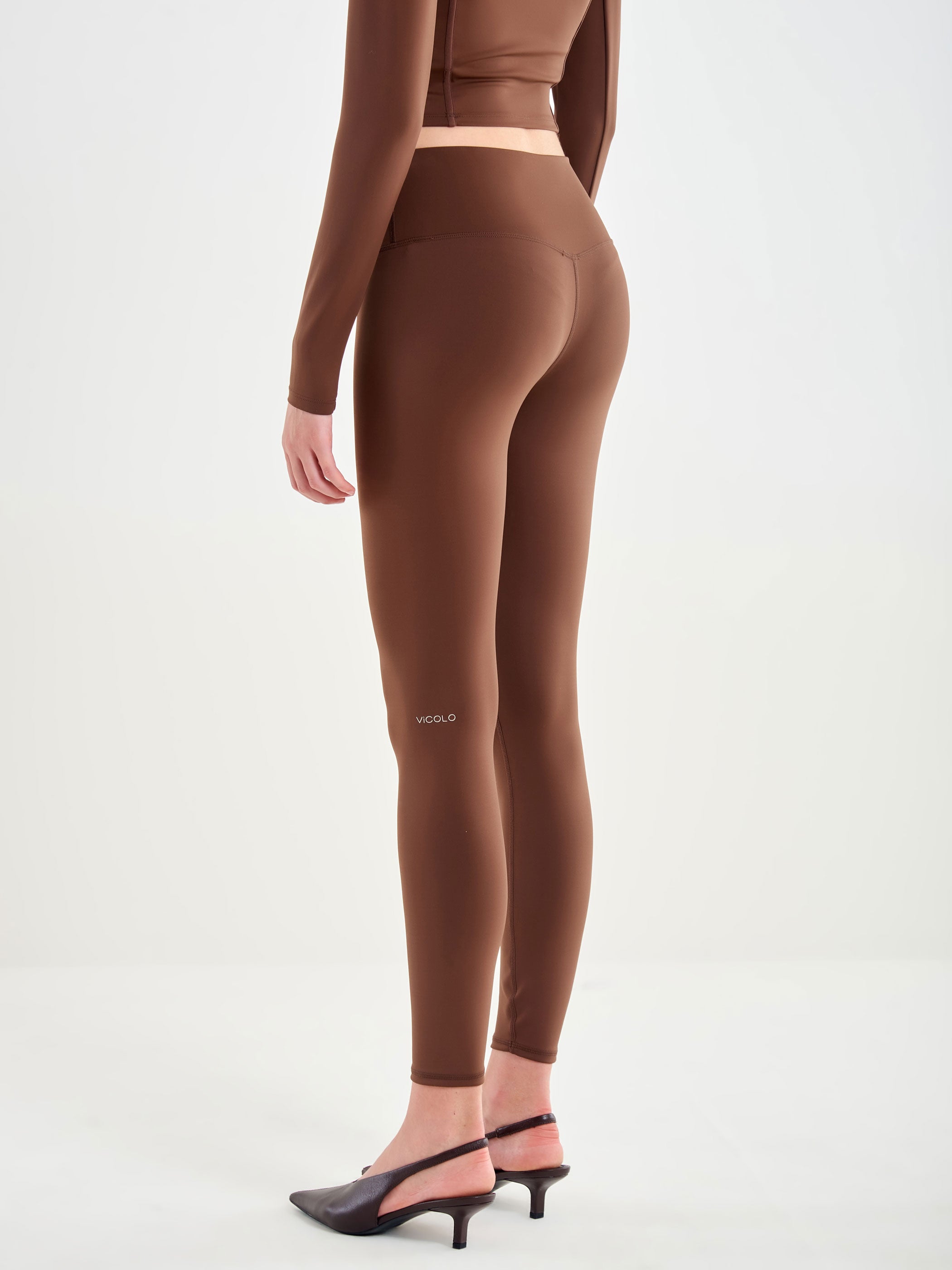 Leggings Tessuto Tecnico Tabacco